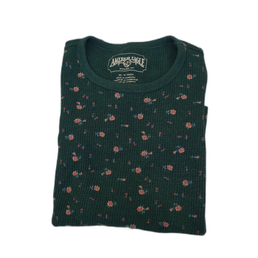 Vtg American Eagle Waffle knit Thermal  Cottage